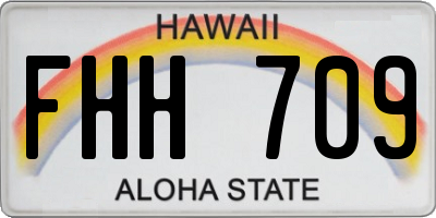 HI license plate FHH709