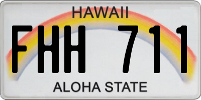HI license plate FHH711
