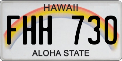 HI license plate FHH730