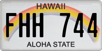 HI license plate FHH744