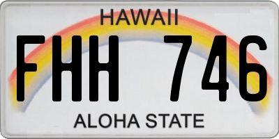 HI license plate FHH746