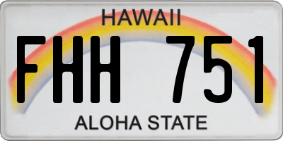HI license plate FHH751