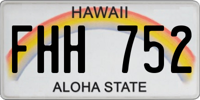 HI license plate FHH752