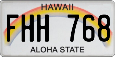 HI license plate FHH768