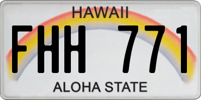 HI license plate FHH771