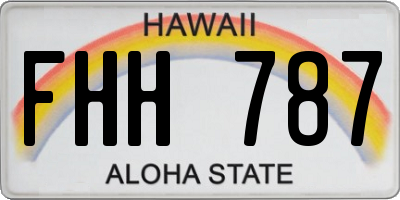 HI license plate FHH787