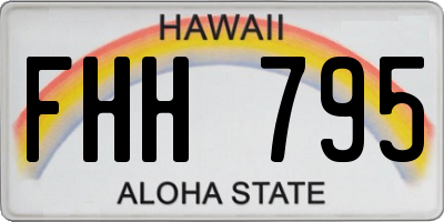 HI license plate FHH795