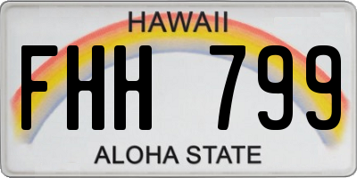 HI license plate FHH799