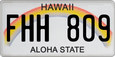 HI license plate FHH809