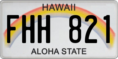 HI license plate FHH821