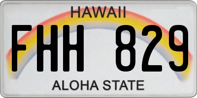 HI license plate FHH829