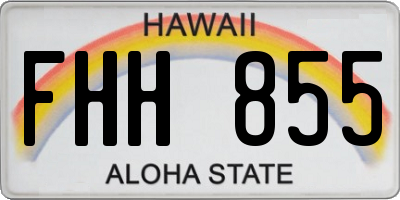 HI license plate FHH855