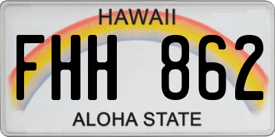 HI license plate FHH862