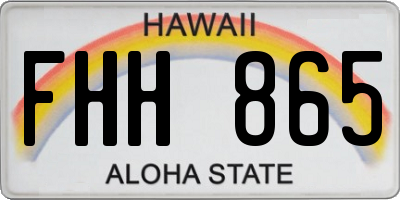 HI license plate FHH865