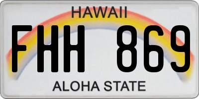 HI license plate FHH869
