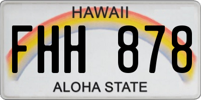 HI license plate FHH878