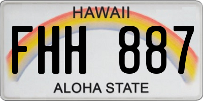 HI license plate FHH887