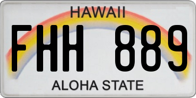 HI license plate FHH889