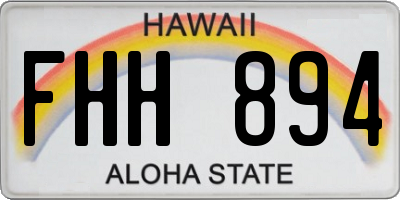 HI license plate FHH894