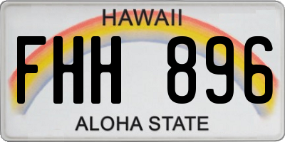 HI license plate FHH896