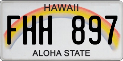 HI license plate FHH897