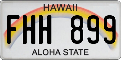 HI license plate FHH899