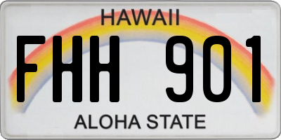 HI license plate FHH901