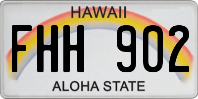 HI license plate FHH902