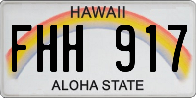 HI license plate FHH917