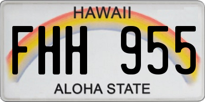 HI license plate FHH955
