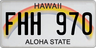HI license plate FHH970