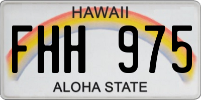 HI license plate FHH975