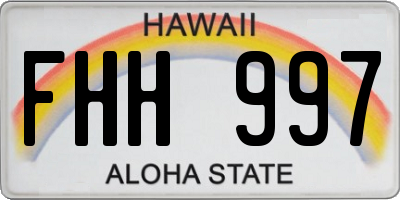 HI license plate FHH997