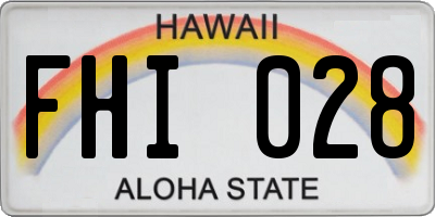 HI license plate FHI028