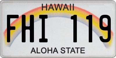 HI license plate FHI119