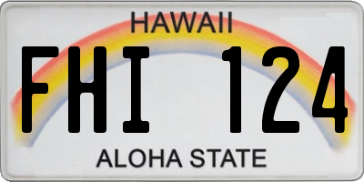 HI license plate FHI124