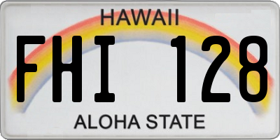HI license plate FHI128