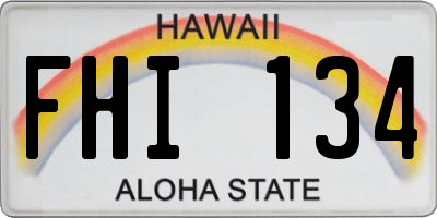 HI license plate FHI134