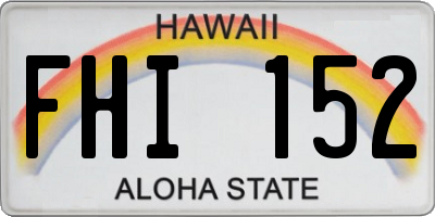 HI license plate FHI152