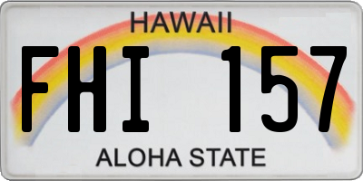 HI license plate FHI157