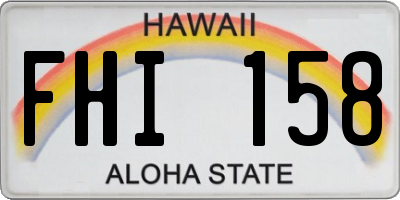 HI license plate FHI158