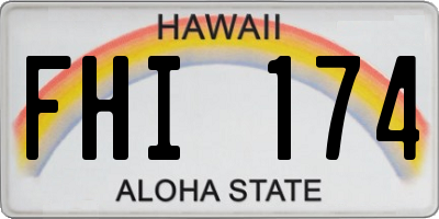 HI license plate FHI174