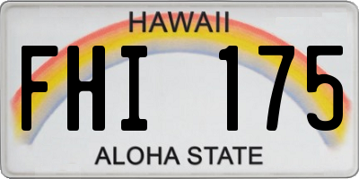HI license plate FHI175