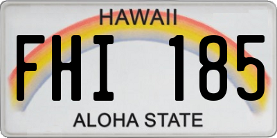 HI license plate FHI185