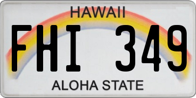 HI license plate FHI349