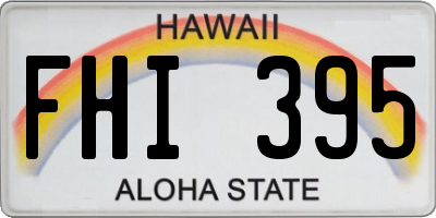 HI license plate FHI395
