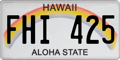 HI license plate FHI425