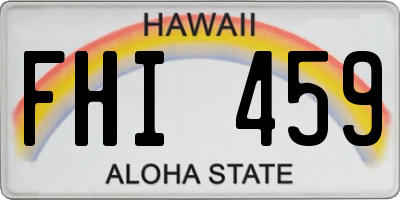 HI license plate FHI459