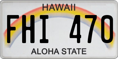 HI license plate FHI470