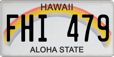 HI license plate FHI479